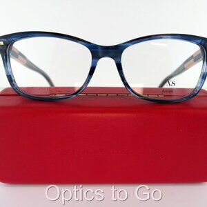 CAROLINA HERRERA HER 0160 CLEAR BLUE HORN C: 381 54-16-145 Eyeglasses Frames